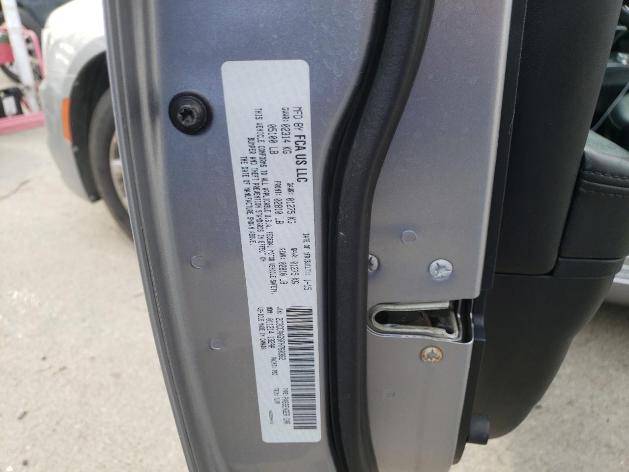 Photo 10 from auction – 2015 CHRYSLER 300 LIMITE with VIN 2C3CCAAG9FH760362