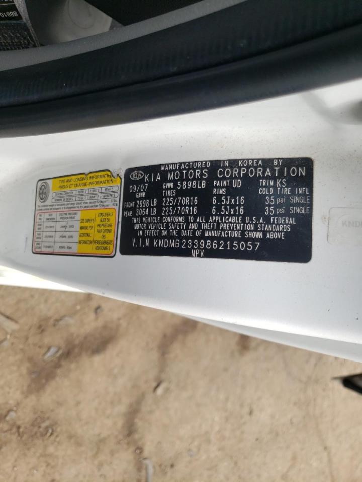 Photo 10 from auction – 2008 KIA SEDONA EX with VIN KNDMB233986215057