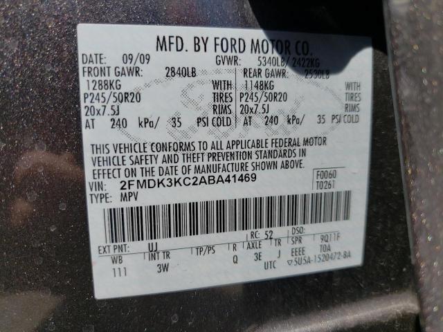 Photo 10 from auction – 2010 FORD EDGE LIMIT with VIN 2FMDK3KC2ABA41469
