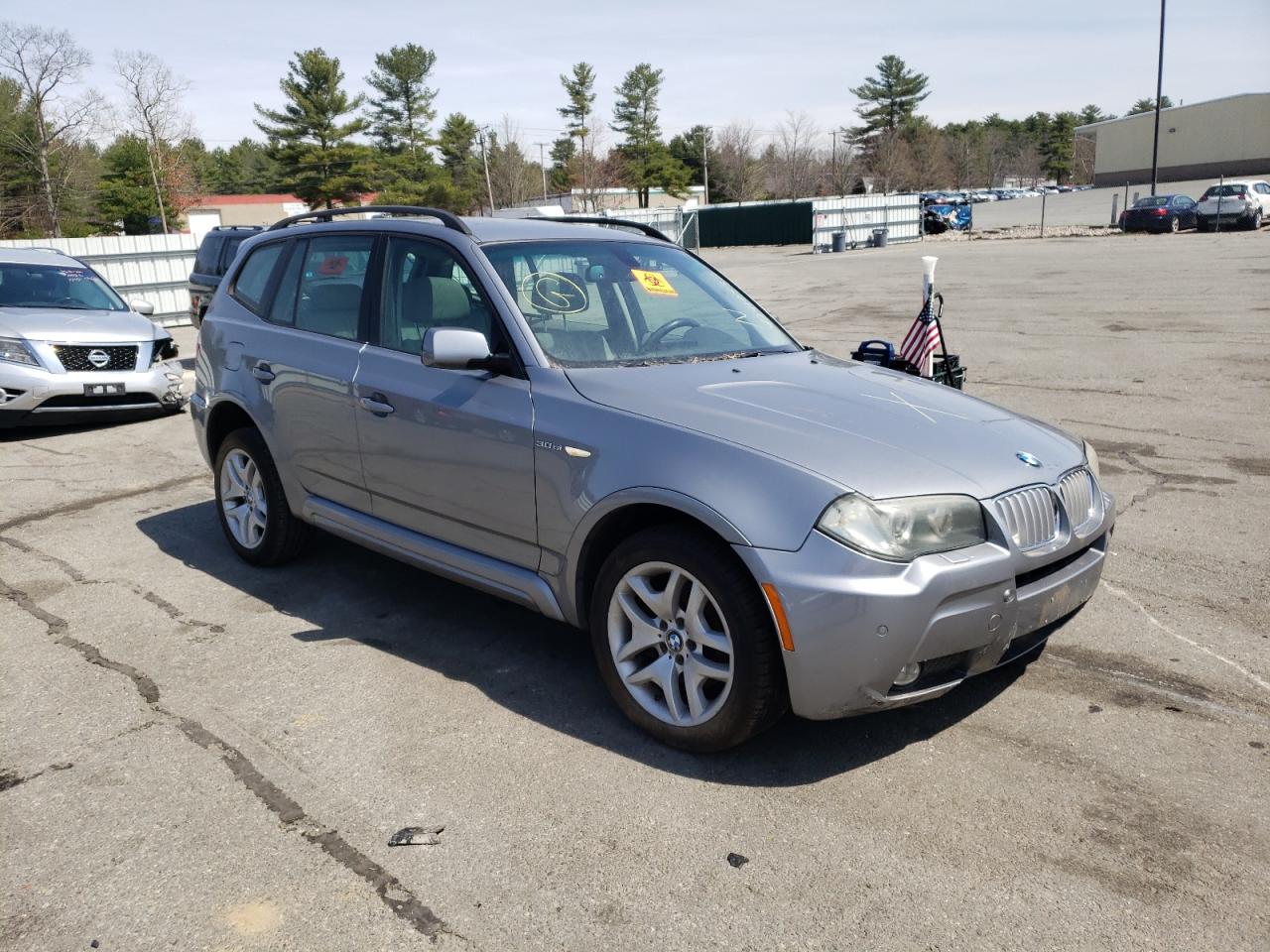 BMW X3 3.0SI 2008 with VIN WBXPC93438WJ05555 - Photo from auction