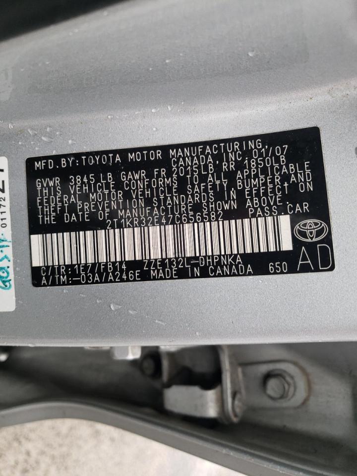 Photo 10 from auction – 2007 TOYOTA MATRIX with VIN 2T1KR32E47C656582