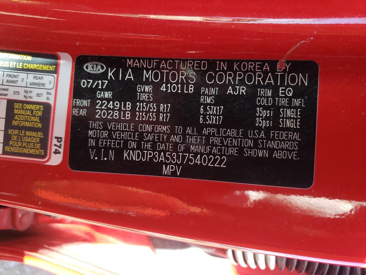Photo 10 from auction – 2018 KIA SOUL + with VIN KNDJP3A53J7540222