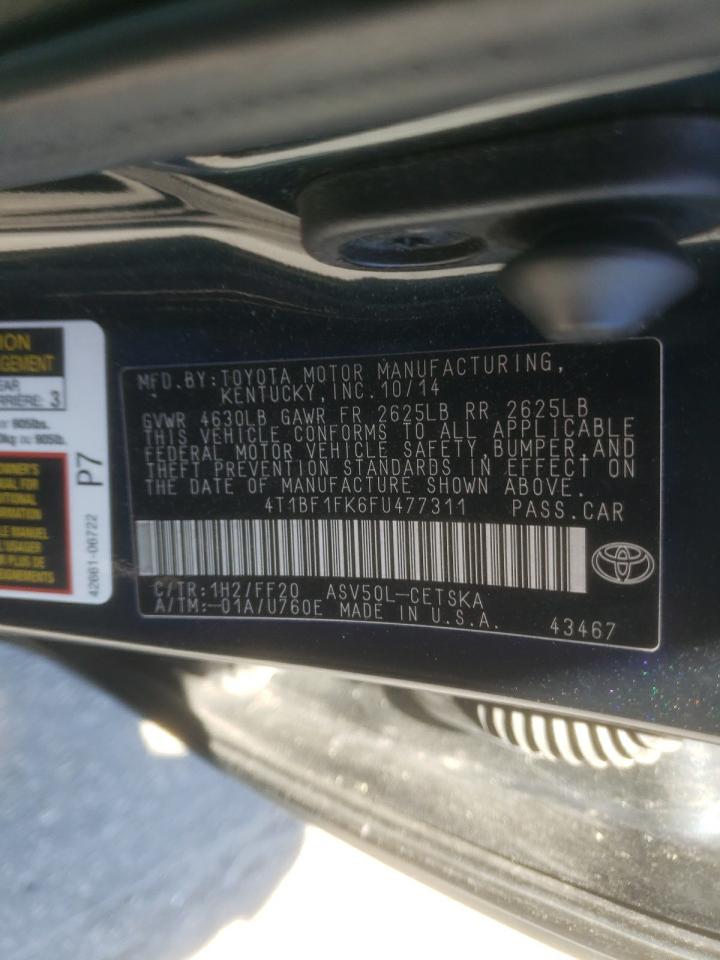 Photo 10 from auction – 2015 TOYOTA CAMRY LE with VIN 4T1BF1FK6FU477311