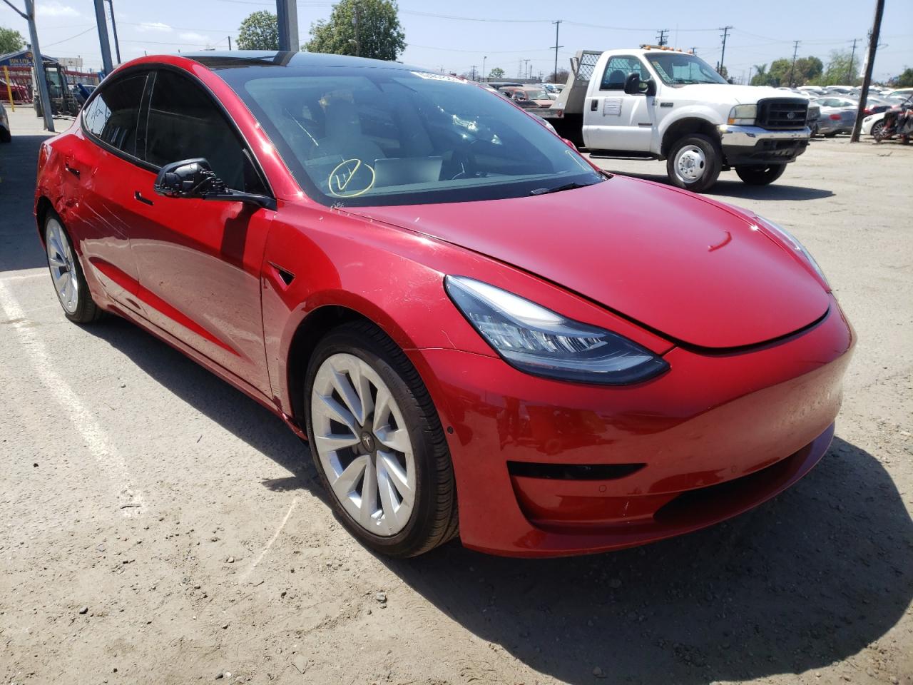 TESLA MODEL 3 2022 with VIN 5YJ3E1EA8NF128761 - Photo from auction
