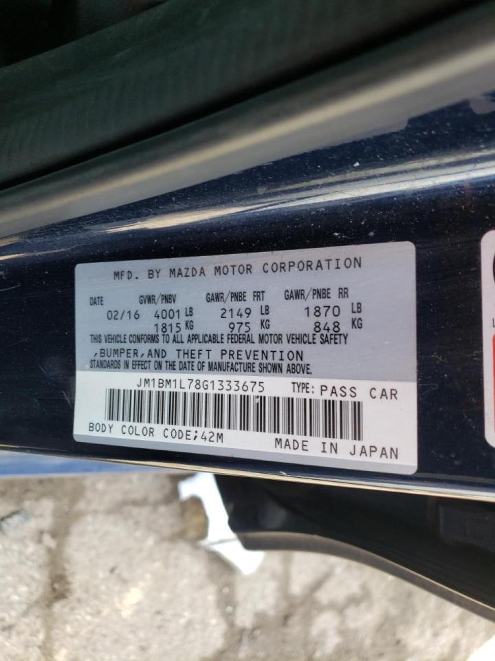 Photo 10 from auction – 2016 MAZDA 3 TOURING with VIN JM1BM1L78G1333675