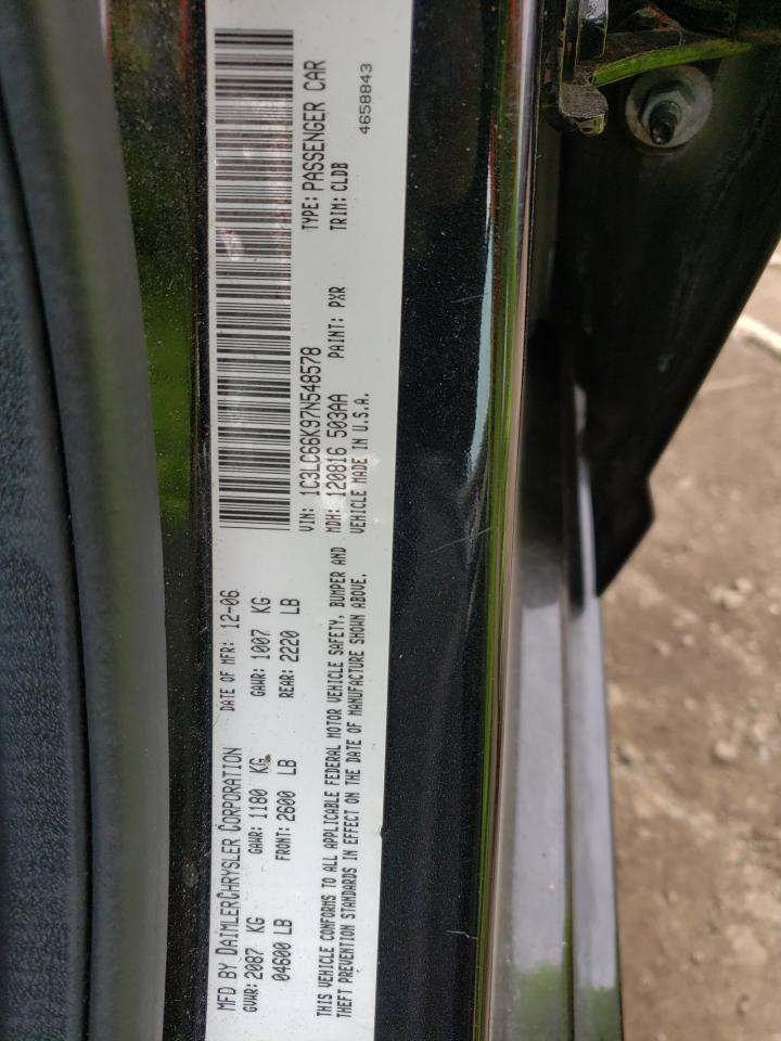 Photo 10 from auction – 2007 CHRYSLER SEBRING LI with VIN 1C3LC66K97N548578