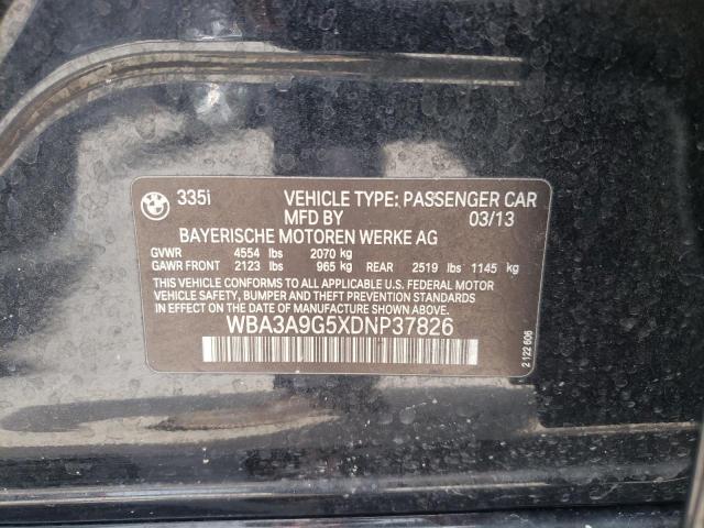Photo 10 from auction – 2013 BMW 335 I with VIN WBA3A9G5XDNP37826