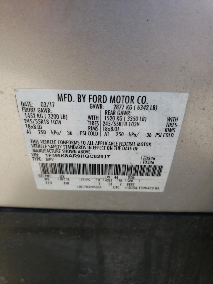 Photo 10 from auction – 2017 FORD EXPLORER P with VIN 1FM5K8AR9HGC62917