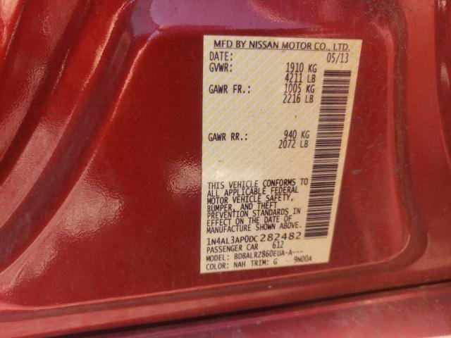 Photo 10 from auction – 2013 NISSAN ALTIMA 2.5 with VIN 1N4AL3AP0DC282482