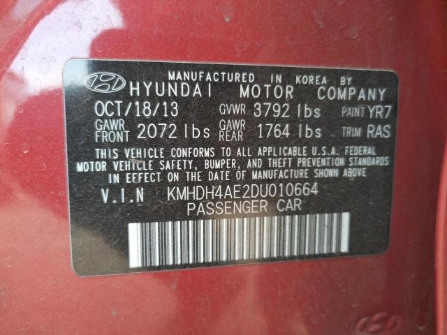 Photo 10 from auction – 2013 HYUNDAI ELANTRA GL with VIN KMHDH4AE2DU010664