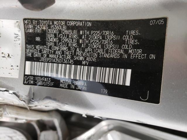 Photo 10 from auction – 2005 TOYOTA HIGHLANDER with VIN JTEEP21A350136145