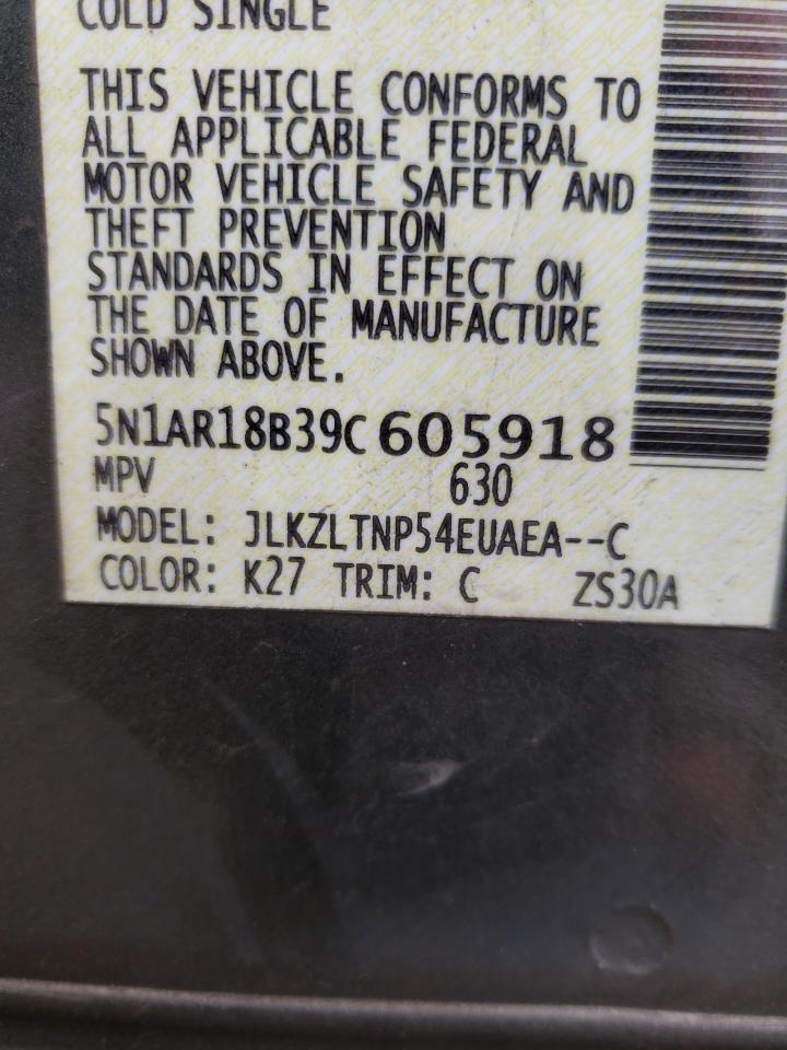 Photo 10 from auction – 2009 NISSAN PATHFINDER with VIN 5N1AR18B39C605918