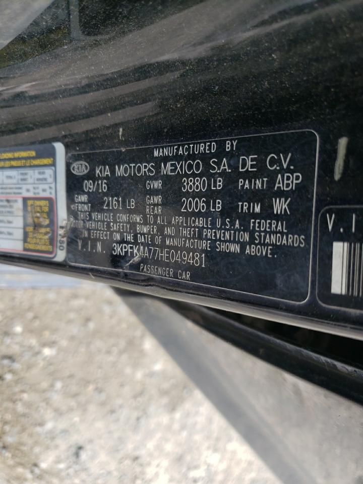 Photo 10 from auction – 2017 KIA FORTE LX with VIN 3KPFK4A77HE049481