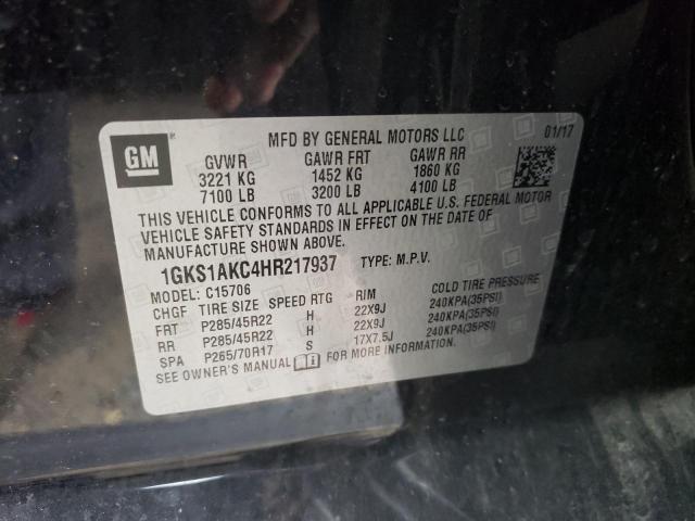 Photo 10 from auction – 2017 GMC YUKON SLE with VIN 1GKS1AKC4HR217937