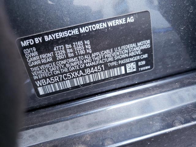 Photo 10 from auction – 2019 BMW 330XI with VIN WBA5R7C5XKAJ84451