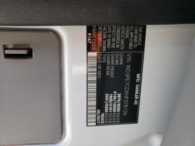 Photo 10 from auction – 2017 MERCEDES-BENZ SPRINTER 2 with VIN WD3PE7CDXHP378136