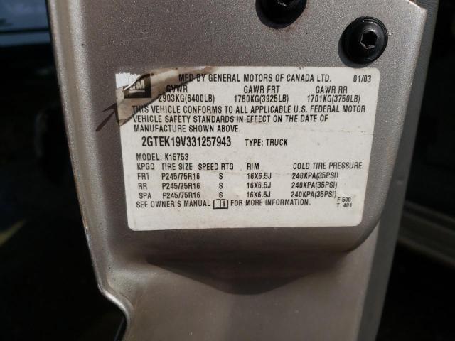 Photo 10 from auction – 2003 GMC NEW SIERRA with VIN 2GTEK19V331257943
