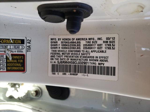 Photo 10 from auction – 2012 HONDA CR-V EX with VIN 5J6RM4H59CL032901