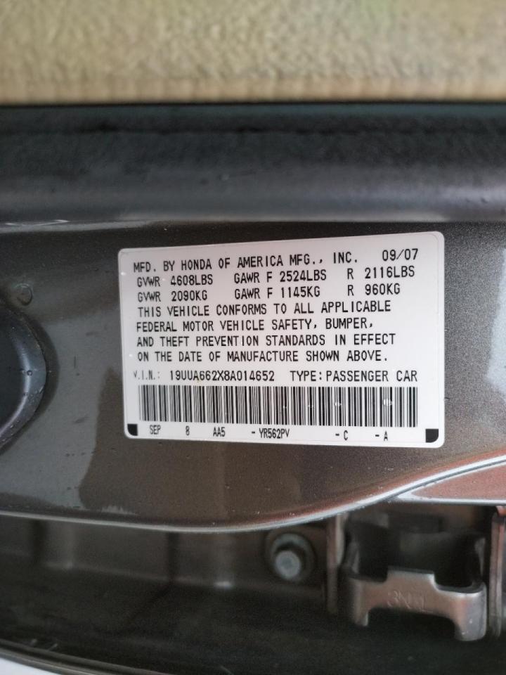 Photo 10 from auction – 2008 ACURA TL with VIN 19UUA662X8A014652