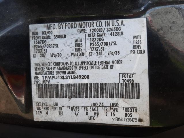 Photo 10 from auction – 2000 FORD EXPEDITION with VIN 1FMPU18L3YLB49208