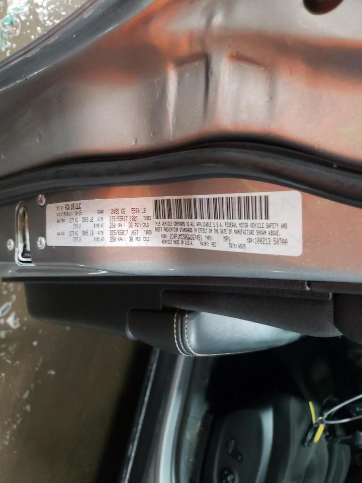 Photo 10 from auction – 2016 JEEP CHEROKEE L with VIN 1C4PJMCS0GW167451