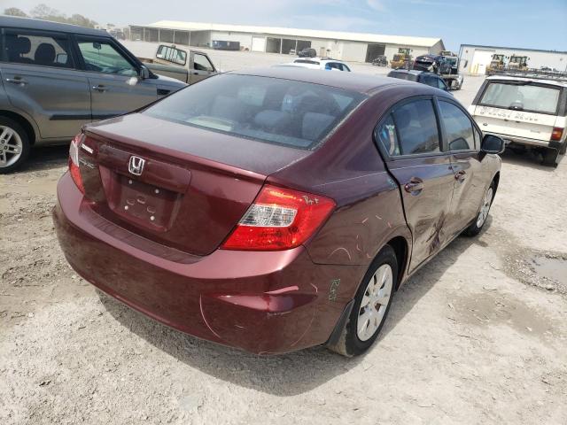 Photo 4 from auction – 2012 HONDA CIVIC LX with VIN 19XFB2F50CE082584