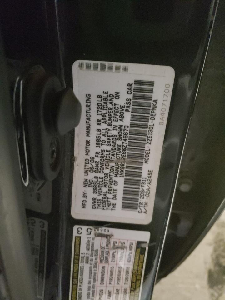 Photo 10 from auction – 2006 TOYOTA COROLLA CE with VIN 1NXBR32E66Z746670