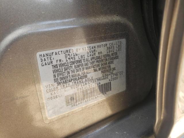 Photo 10 from auction – 2017 NISSAN SENTRA S with VIN 3N1AB7AP1HL640299