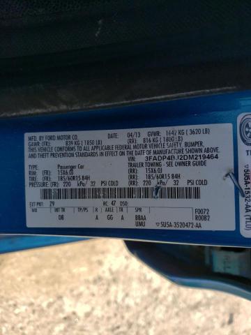 Photo 10 from auction – 2013 FORD FIESTA SE with VIN 3FADP4BJ2DM219464