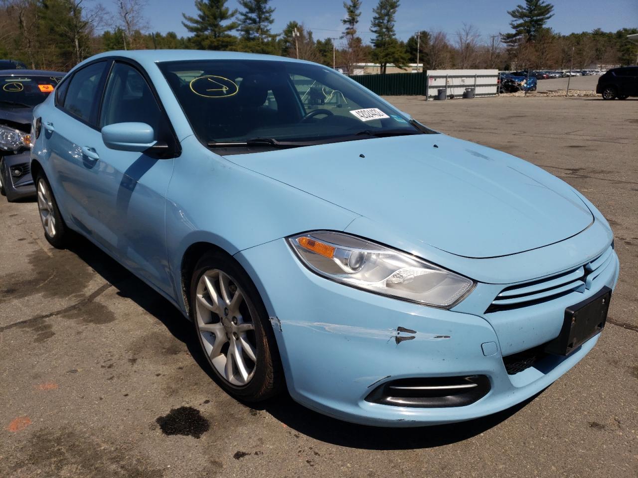 DODGE DART SXT 2013 with VIN 1C3CDFBA0DD206111 - Photo from auction