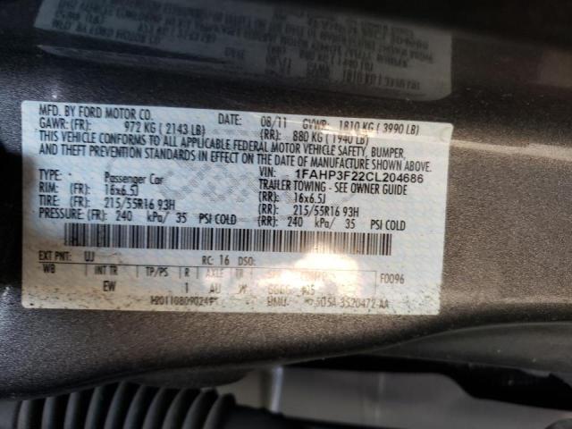 Photo 10 from auction – 2012 FORD FOCUS SE with VIN 1FAHP3F22CL204686