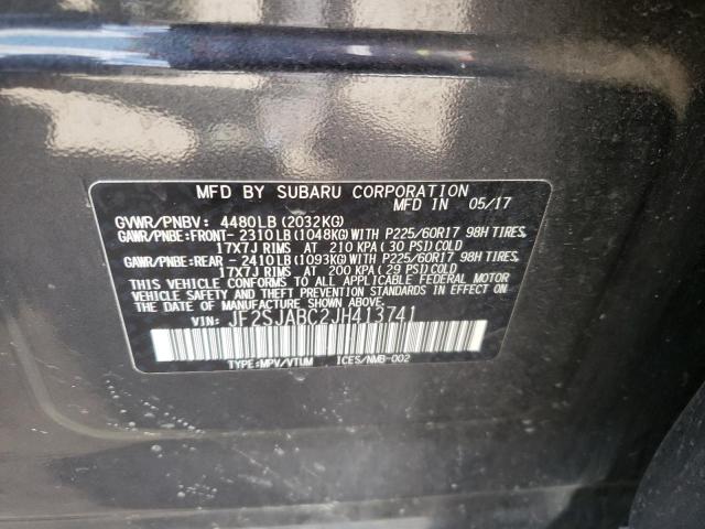 Photo 10 from auction – 2018 SUBARU FORESTER 2 with VIN JF2SJABC2JH413741