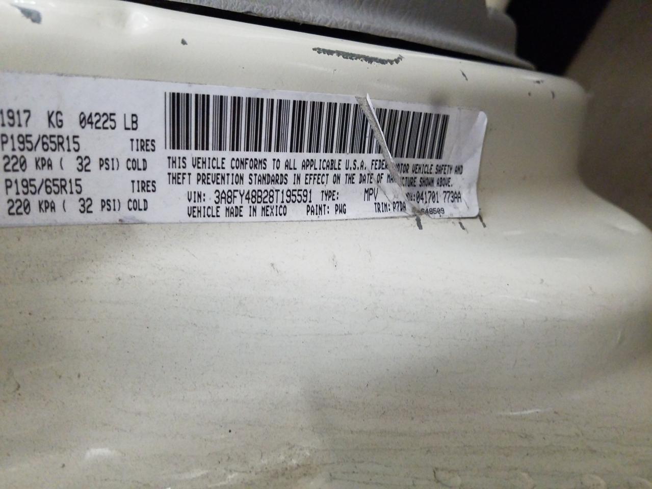 Photo 10 from auction – 2008 CHRYSLER PT CRUISER with VIN 3A8FY48B28T195591