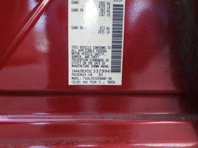 Photo 10 from auction – 2014 NISSAN LEAF S with VIN 1N4AZ0CP2EC337994