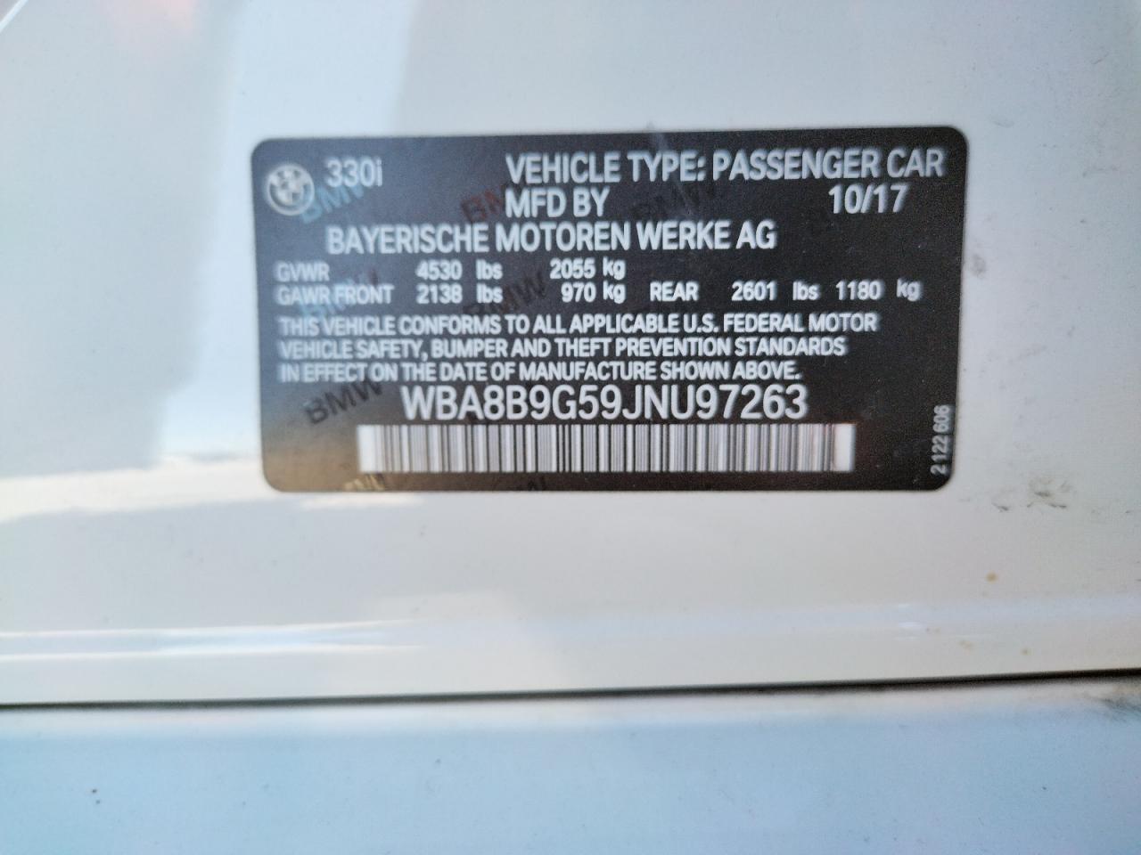 Фото 10 с аукциона – 2018 BMW 330 I с VIN WBA8B9G59JNU97263