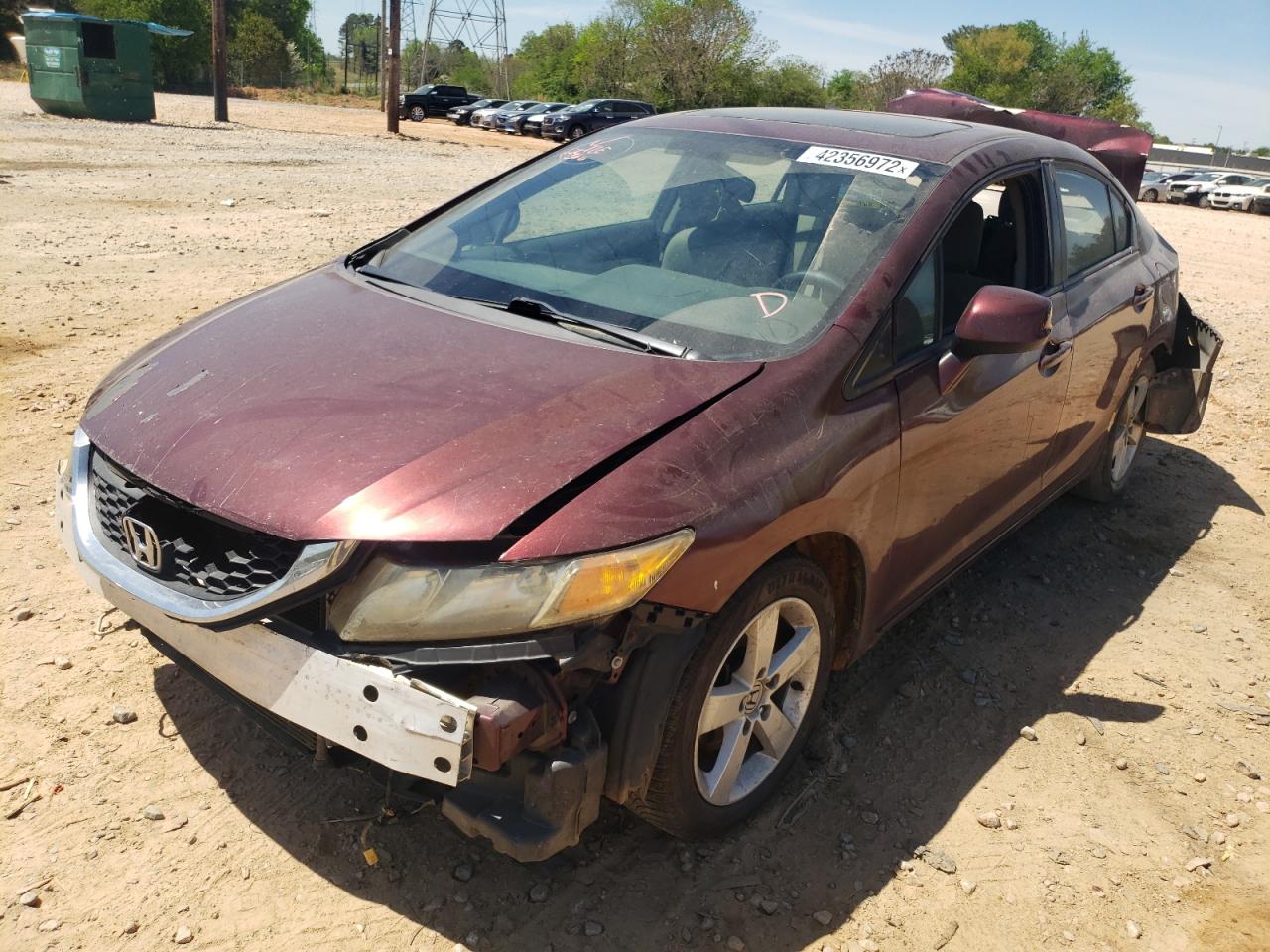 Photo 2 from auction – 2013 HONDA CIVIC EX with VIN 19XFB2F85DE065257