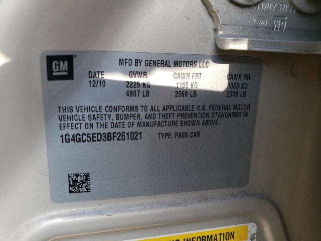 Photo 10 from auction – 2011 BUICK LACROSSE C with VIN 1G4GC5ED3BF261021
