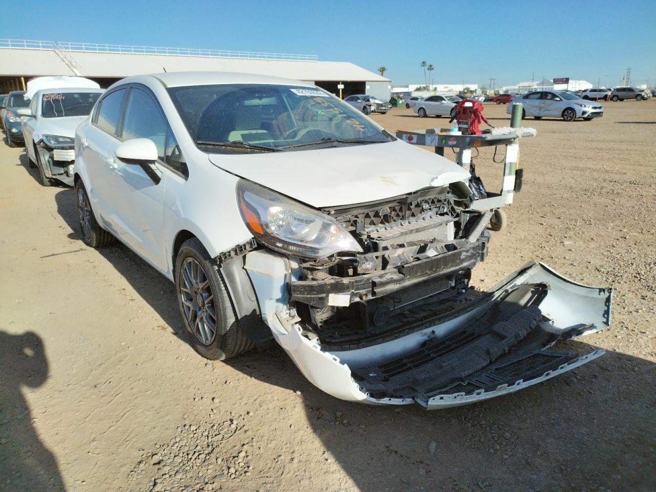 KIA RIO LX 2013 with VIN KNADM4A39D6237494 - Photo from auction