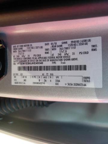 Photo 10 from auction – 2018 FORD F150 SUPER with VIN 1FTEW1EB6JKE49340