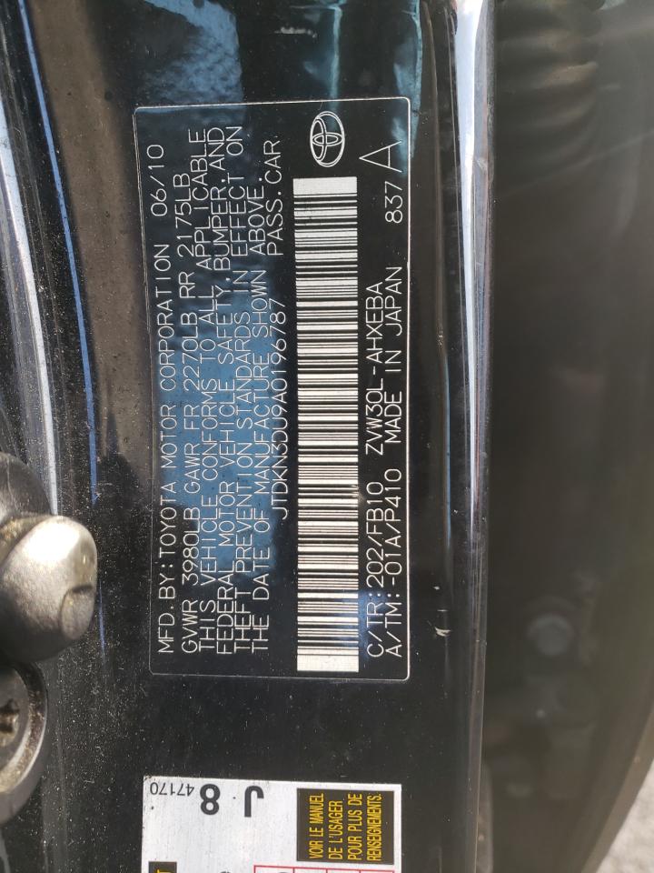 Photo 10 from auction – 2010 TOYOTA PRIUS with VIN JTDKN3DU9A0196787
