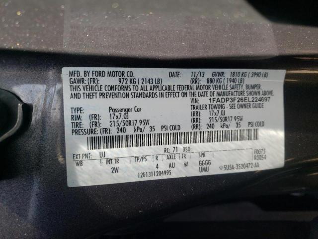Photo 10 from auction – 2014 FORD FOCUS SE with VIN 1FADP3F26EL224697