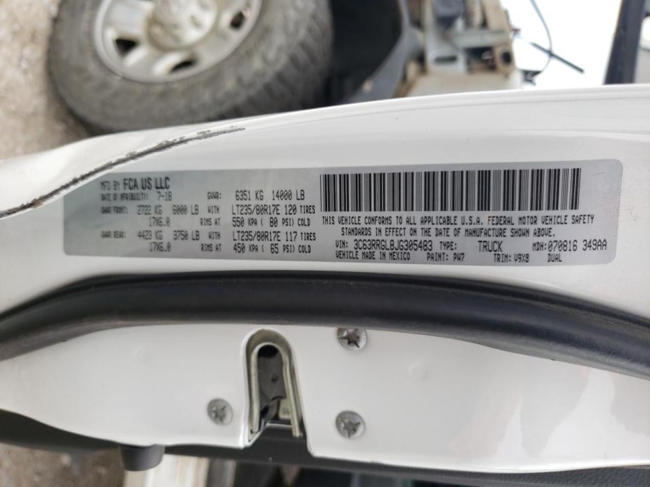 Photo 10 from auction – 2014 RAM 2500 ST with VIN 3C6TR5HT4EG263861