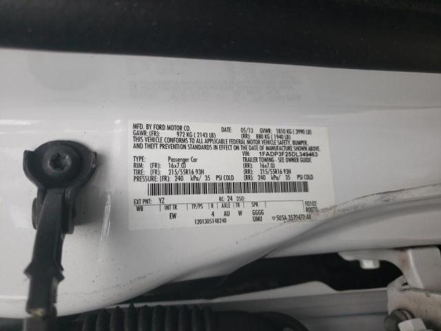 Photo 10 from auction – 2013 FORD FOCUS SE with VIN 1FADP3F25DL349463