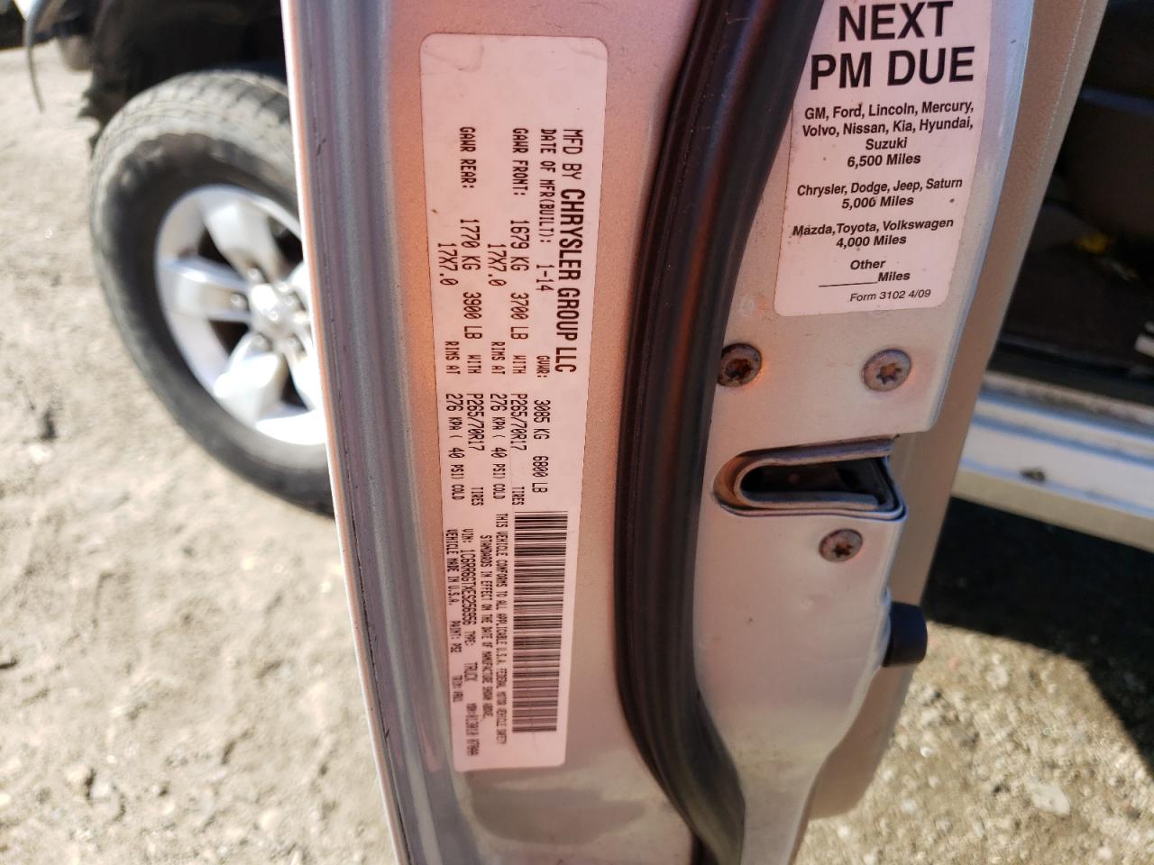 Photo 10 from auction – 2014 RAM 1500 SLT with VIN 1C6RR6GTXES256956