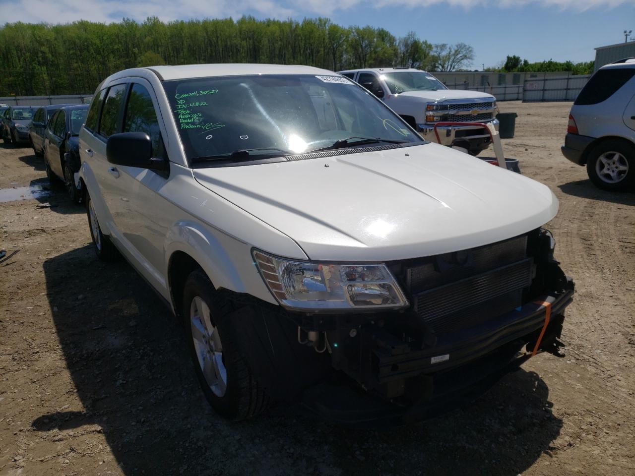 DODGE JOURNEY SE 2013 with VIN 3C4PDCABXDT555857 - Photo from auction