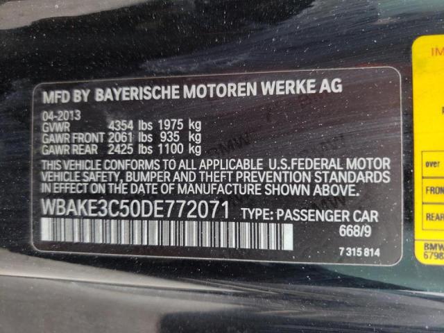 Photo 10 from auction – 2013 BMW 328 I with VIN WBAKE3C50DE772071