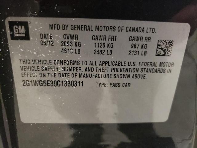 Photo 10 from auction – 2012 CHEVROLET IMPALA LT with VIN 2G1WG5E30C1330311