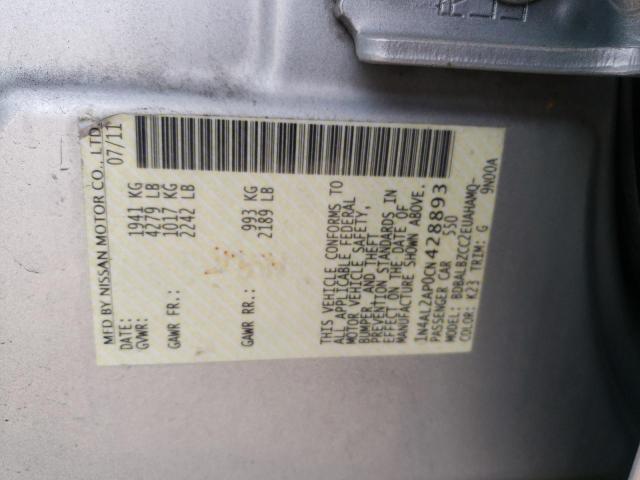Zdjęcie 10 z aukcji – 2012 NISSAN ALTIMA BAS z VIN 1N4AL2AP0CN428893