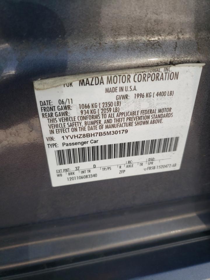 Photo 10 from auction – 2011 MAZDA 6 I with VIN 1YVHZ8BH7B5M30179