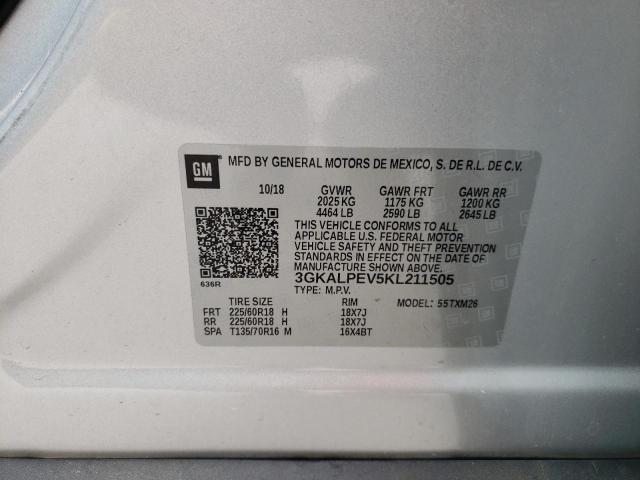 Photo 10 from auction – 2019 GMC TERRAIN SL with VIN 3GKALPEV5KL211505